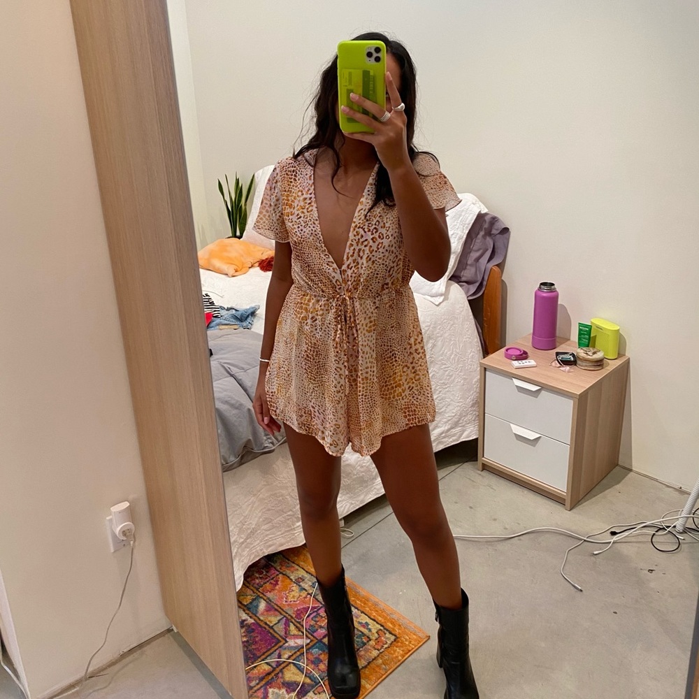 Show Me Your Mumu Animal Print Romper
